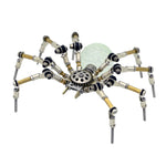 LinkMejor Mechanical Spider Model DIY Assembly Kits Science Toy LED Light Creative Desktop Ornaments