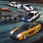 LinkMejor 4301/02/03/04 4305/06/07/08/09 RTR 1/43 2.4G 4WD Drift RC Car Optional Gyro Mini Race LED Light Radio Control High-Speed Motor On-Road Racing Vehicle Model Boys Gifts Outdoor Toys