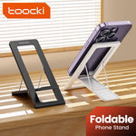 LinkMejor TQ-ZJ07 Multi Angles Adjustable Desktop Phone Holder Stand 4mm Ultra Thin Foldable Card Design 11 Gears Positions for 4-6.7 Inch Smartphones Anti Slip Silicone Pad