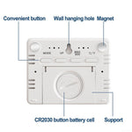 Electronic Multifunctional Magnetic Temperature Clock Wall Clock Digital Alarm Clock Large LCD Display Date Time Temperature and Humidity Display