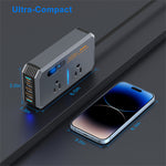 Aemeku 200W Multi-functional Car Inverter DC 12V to AC 220V Converter Auto Power Lighter Adapter USB Type-C PD30W QC3.0 18W Charger