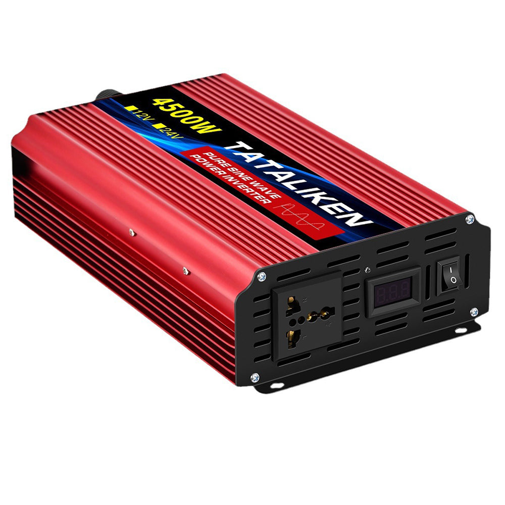 LinkMejor Pure Sine Wave Power Inverter 4500W Peak Pure Sine Wave 12V 24V to 110-220V 1500W Outdoor Camping Inverter Overload Protection