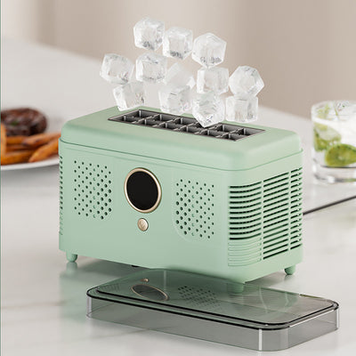 LinkMejor SMART Portable Mini Countertop Ice Maker Machine Quick 12 Solid Ice Cubes in 20 Mins Quiet & Compact for Home Office Camping Car Use
