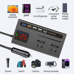 Car Power Inverter with Type-C Charger Car Inverter Charger Type-C Mobile Phone Fast Charging 12V 24V To 110V 220V Power Converter