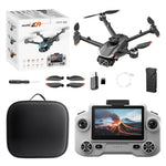 LinkMejor YL09 WiFi FPV with 4.3inch LCD Screen Controller 720P HD Dual Camera Servo Gimbal One-Key Spray 360° Obstacle Avoidance Brushless RC Drone Quadcopter RTF