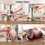 BlitzHome® SV2209 1100W Sous Vide Cooker APP Control Thermal Immersion Circulator Machine with Digital LED Display Time and Temperature Control Color White