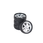 4PCS LDRC LD1801 LD1802 LD1803 LD1804 1/18 RC Car Upgraded Parts Drift Tires Metal Wheel Rims/Racing Tyres Vehicles Models Spare Accessories