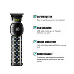 LinkMejor V-185 Professional Hair Trimmer for Men with Ceramic Stainless Steel Blades 7000 RPM Motor USB Rechargeable LED Display 220min Runtime