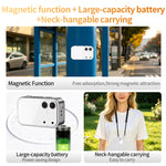 D03 Dual-Lens Mini Magnetic Camera 5MP 2K HD Video 16X Zoom 120° Wide Angle Auto Focus Beauty Filter Anti-Shake Portable Digital Camera with 1.47 Inch Display for Photo Video Vlog