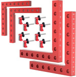 LinkMejor 2 Set Woodworking Precision Clamping Square L-Shaped Auxiliary Fixture Splicing Board Carpenter Square Ruler Woodworking Tool