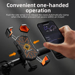 LinkMejor Bicycle Phone Holder Bracket Shockproof Automatic Lock Anti-shake Motorcycle Scooter Bike Phone Mount Cycling Support