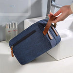 Men's Portable Travel Toiletry Bag Large Capacity Double Layered Storage Cosmetic Organizer for Gym Sports Use