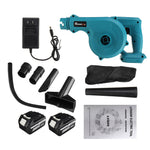 LinkMejor 1500W 20000rpm 18V 2-in-1 Electric Air Blower Blow-suction Type Handheld Blowing Machine for Dust Cleaning