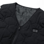 LinkMejor 35 Areas Electric Heated Vest 5-control USB/DC Charging Unisex Washable Outdoors Winter Warm Heating Clothing
