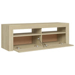 TV Cabinet with LED Lights Sonoma Oak 47.2"x13.8"x15.7"