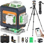 EU US Direct CIGMAN CM-G16 CM-G16T 16Line  4 x 360° Green Laser Level Self-Leveling USB-C Rechargeable 4000mAh Remote App Control IP54 5/8"-11 Tripod Adapter