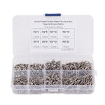 800pcs M2 Screw Assortment Kit M2 Cross Drive Flat Head Self-Tapping Screws Nickel-Plated Carbon Steel Wood Screws Kit with Box