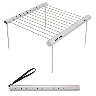 IPRee Mini Pocket BBQ Grill Portable Stainless Steel BBQ Grill Folding BBQ Grill Stove Rack Home Outdoor Camping Barbecue Accessories