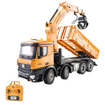 LinkMejor 1538 1/14 2.4G 26CH Semi-alloy RC Car Grabbing Wood Dump Truck 3-in-1 Vehicle Model RTR
