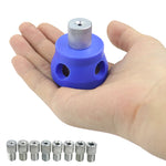 Handheld Woodworking Straight Hole Drilling Locator Vertical Machine with Size Range from 3mm to 10mm Circular Tenon Positioning Hole Opener Precision Tool for DIY Projects
