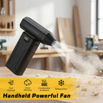 X8 Mini Turbo Fan 100000RPM 5-Speed Handheld Portable Air Blower Rechargeable 6000mAh Type-C Fast Charging Industrial Cleaning Snow Removal LED Light