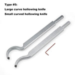 1PCS Wood turning Tools Set Carbide Tipped Lathe Chisels With Hollowing Interchangeable Tool Bars for Woodworking