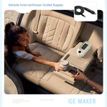 Comfook Portable Mini Desktop Ice Maker Quick 8/10 Solid Ice Cubes in 15 Mins Quiet & Compact for Home Office Camping Car Use