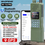 LinkMejor AR-152 PRO GPS Walkie Talkie Long Range bluetooth Programming 10W Multi Band 12000mAh Tactial 1000CH Two Way Ham Radio with Flashlight