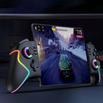 LinkMejor PG-9122 Wireless Stretching Gamepad with Hall Effect Joystick and Trigger Six Axis Motion Sensing RGB Lighting Wireless Gamepad Support Turbo Vibration for Phone/Tablet/Switch