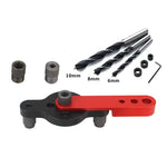 6/8/10mm Vertical Pocket Hole Dowel Jig Kit Carpentry Self Centering Drill Guide Locator Aluminum Woodworking Hole Puncher