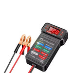 LinkMejor BT-172 12V Digital Battery Tester Battery Indicator with Alligator Clip LED Battery Status Indicator Motor to OL