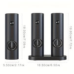 IPRee Automatic Electric Salt and Pepper Grinder Set Battery Powered with Ceramic Grinder Core Adjustable Coarseness LED Light Dual Chamber Kitchen Gadgets Spice Mill