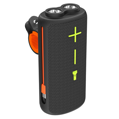TG493 Outdoors Cycling Speaker Portable bluetooth 5.4 Speaker with Dual Flashlights Stereo Surround Sound 4800mAh Battery TWS Function Support USB/TF Card Playback Power Bank Speaker Subwoofer