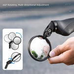 WEST BIKING Bicycle Bar End Mirror 62mm HD Convex Wide Angle Lens 360 Adjustable Lightweight Nylon Handlebar Side Mirror for Road Mountain Bike Cycling Safety