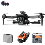 LinkMejor K6 MAX Upgrade Three Camera WiFi FPV with 4K ESC 3 Lens 360° Obstacle Avoidance Optical Flow Positioning Foldable RC Drone Quadcopter RTF