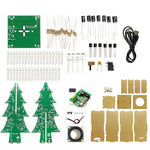 Straight/Curve-leaf Christmas Tree Tri-color/Colorful Version Support bluetooth DIY Electronic Kits