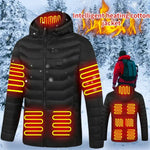 LinkMejor HJ-11 Unisex Electric Heated Jacket - 11 Heating Areas,  3-Modes Adjustable, USB Charging, Thermal Hoodie Jacket for Winter Sport Skiing Cycling