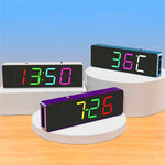 DIY ESP8266 IoT WiFi RGB Colorful Clock Kit with Real-Time LED Colors Multiple Alarms Temperature and Humidity Display 5V DC Power Supply