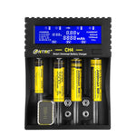 LinkMejor CH4 Battery Charger Li-ion Li-fe Ni-MH Ni-CD Smart Fast Charger for 18650 26650 6F22 9V AA AAA 16340 14500 Battery Charger