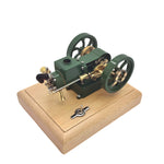 LinkMejor Green M17 1.6cc Microcosm Hit and Miss Engine Evaporated Water-cooled Four-stroke Horizontal Gasoline Engine Internal Combustion Engine Model M17B - Speed Adjustable