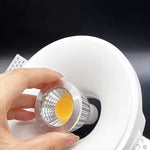 Elfeland GU10 Recessed Gypsum Downlight Anti-Glare Round/ Square LED Spotlight for Living Room Bedroom Home Lighting