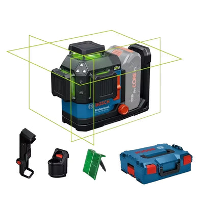 Genuine for Bosch GLL 18V-120-33CG Green Laser Level 3x360°Bluetooth Remote APP off-center fine-tuning Function Triple power modes High-Precision Fine Line Professional Measuring Tool