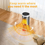Tevorex 220V 1500W Smart Space Heater with Touch Screen & Remote Control, Automatic Temperature Control, Overheat & Tip-Over Protection for Home or Office