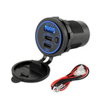 12-24V Triple USB Car Charger Socket QC3.0 & Two PD3.0 With ON/OFF Independent Switch Fast Charging Adapter