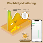 MOES Tuya Zigbe 63A Circuit Breaker Smart Electricity Monitor V0 Fireproof Retardant Alarm Threshold Set Tuya & Smart Life APP Control Voice Control with Alexa Google Home