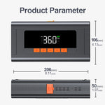 1500A 12V Jump Starter With Air Compressor 150PSI Portable Power Bank Tire Inflator N10 Car Battery Booster Pack With 500 Lumens LED Light Smart Clamp