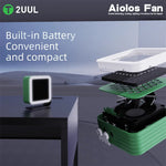 2UUL DA98 Aiolos Fan 3 In 1 Repair Fan 3.7V 1200mAh 6500r/min USB Charging Smoke Extracting Cooling Lighting Fan