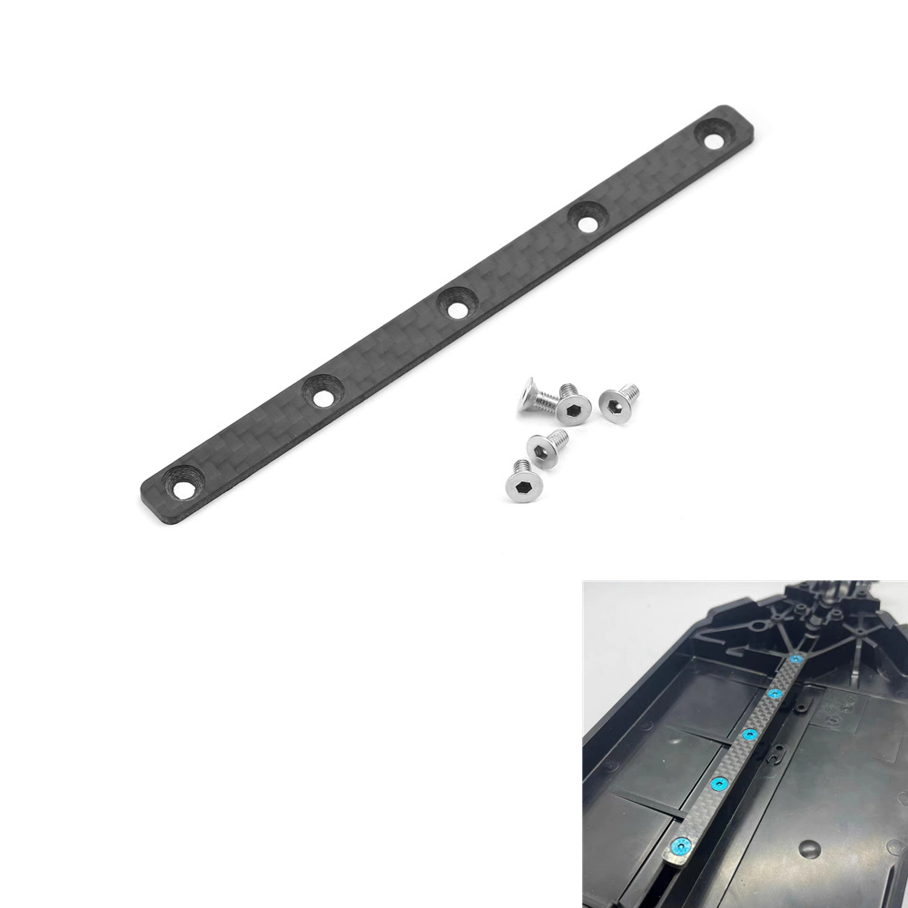 Upgrade Parts Accessories Carbon Fiber Chassis Reinforcing Plate For Tamiya TT02 1/10 RC Car Parts