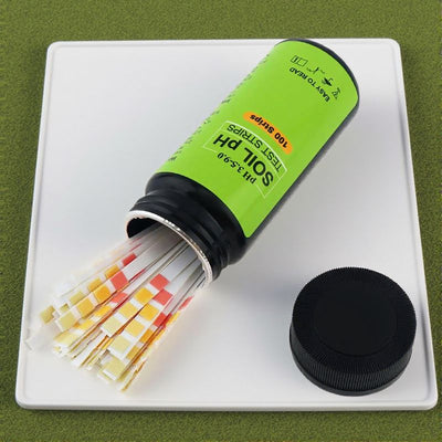Garden Soil pH Test Kit 100 Strips 3.5-9.0 pH Range Accurate Soil Testing Indoor Outdoor Easy Lawn and Garden Maintenance Clay Sand Loam