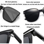 Stylish Oversized Black Sunglasses for Men Women UV400 Protection Anti-glare Eyewear for Daily Travel Driving